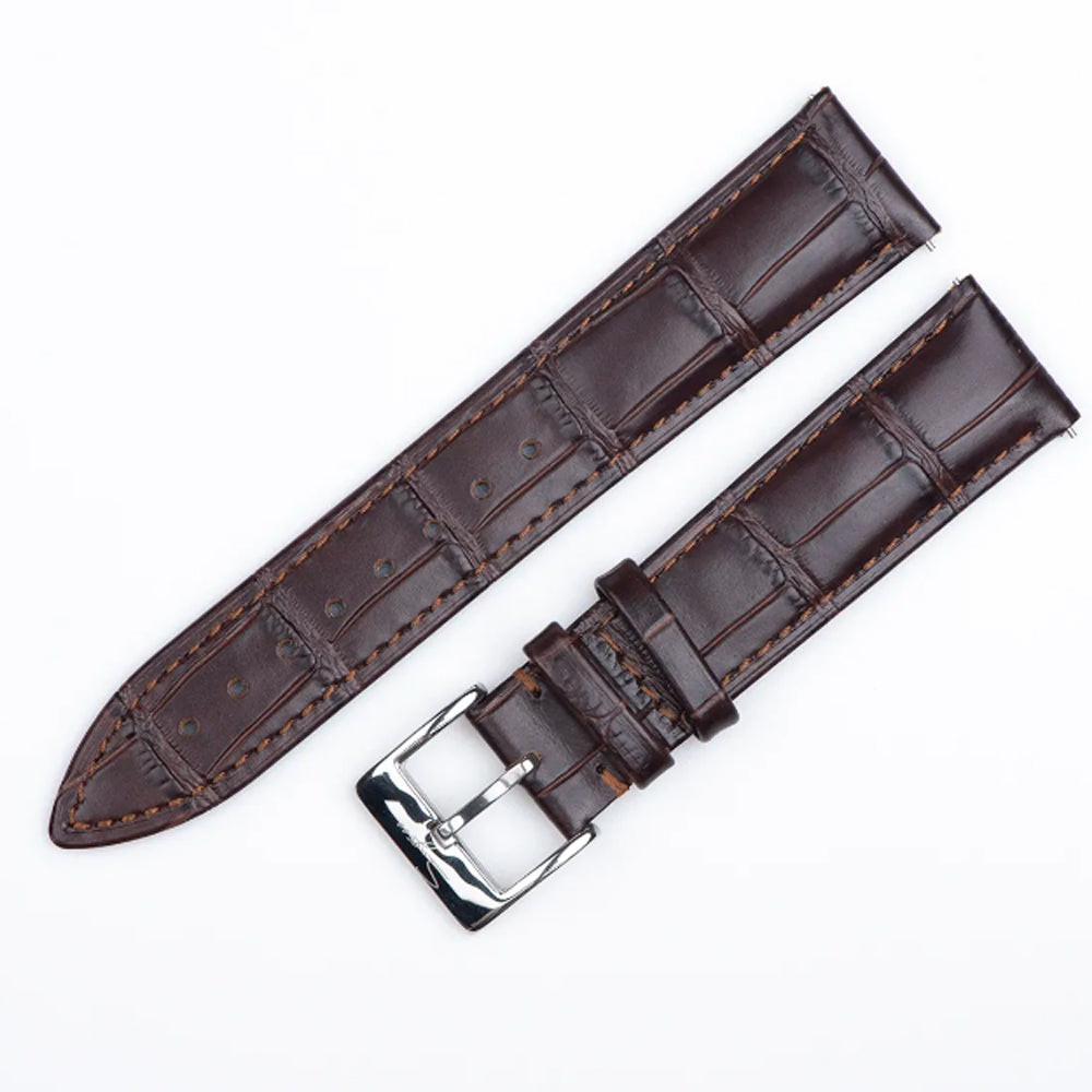 Sugess Watch Sugess Brown bamboo texture Style Leather w/ Pin Buckle