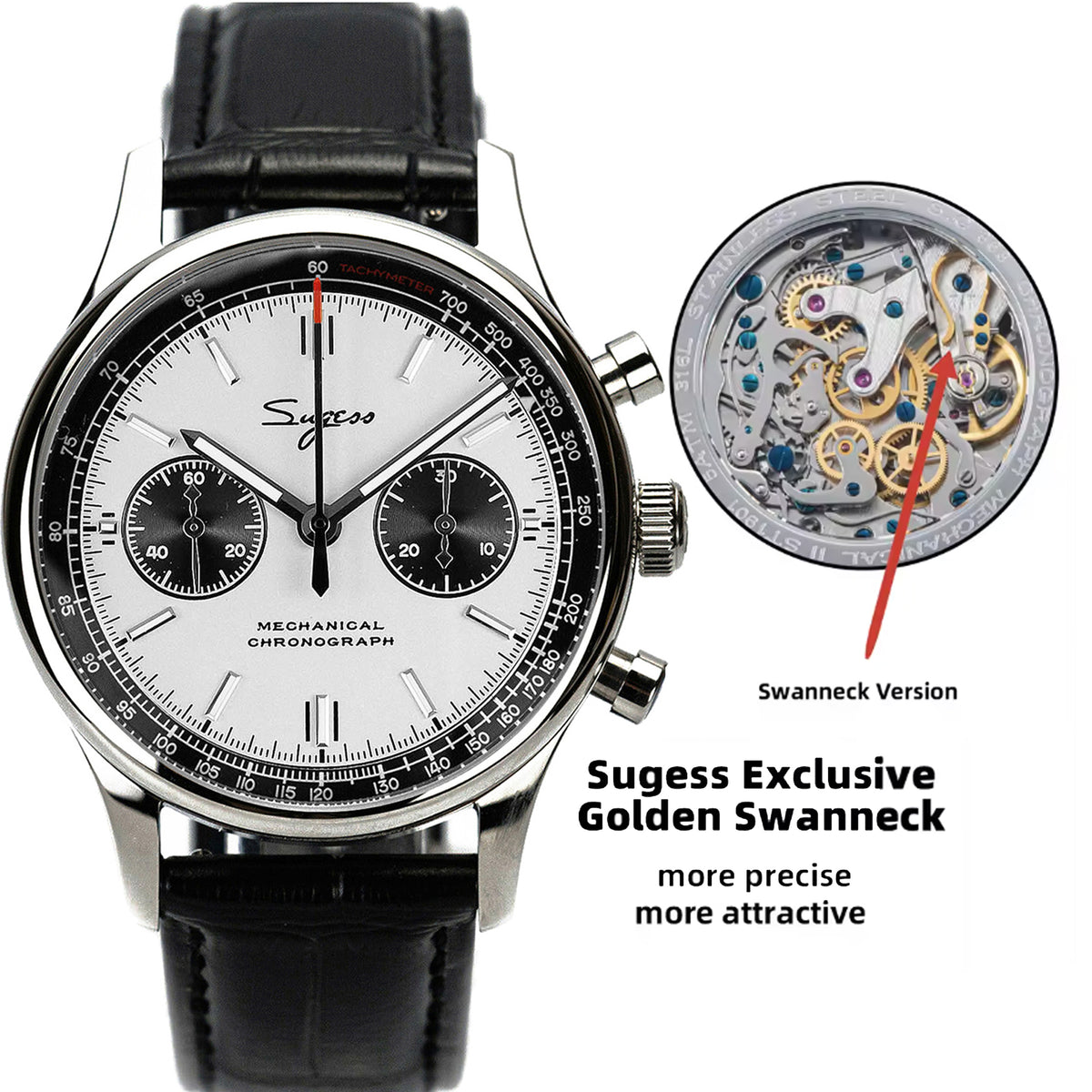 Sugess Watch Chrono Heritage SUPANK002GN/SN