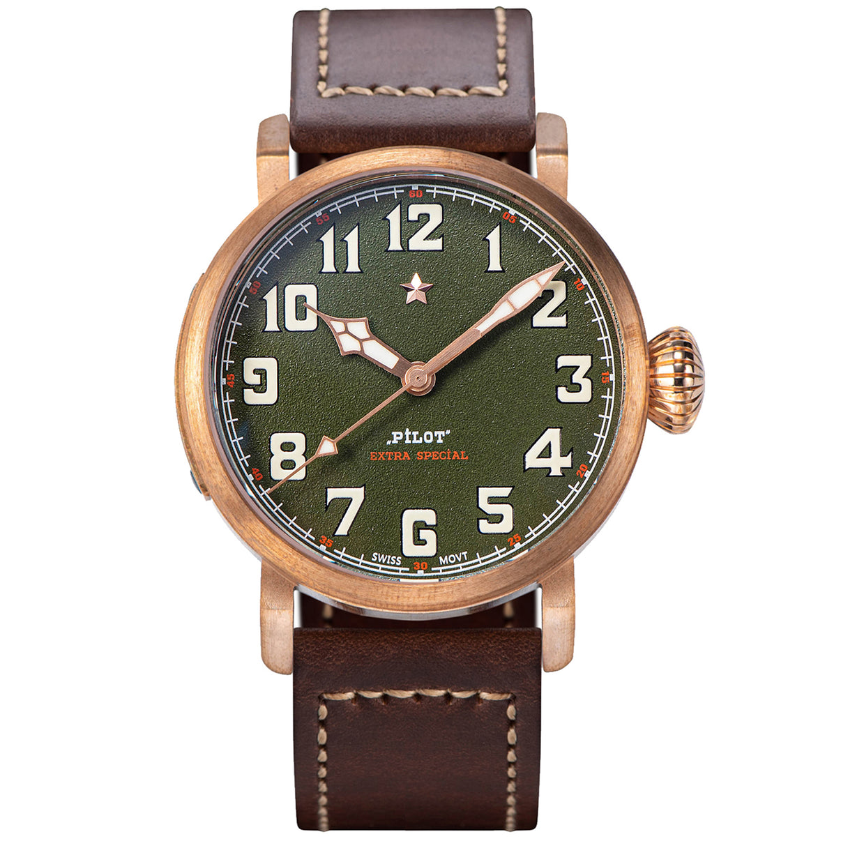 Sugess Watch Bronze Pilot S408.02