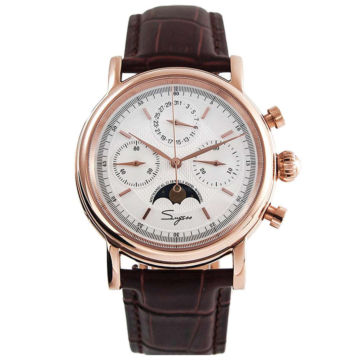 Sugess Watch MoonPhase Master Chronograph SU1908GW/X